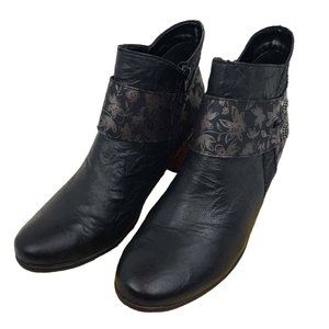Remonte Womens Cheyenne Ankle Boots Booties Black Leather D5472-01 Zip 11.5